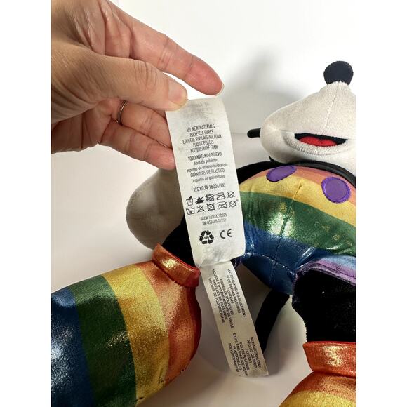 Disney Mickey Mouse Plush 17" Classic Character Shiny Rainbow Shorts & Shoes - Picture 5 of 8